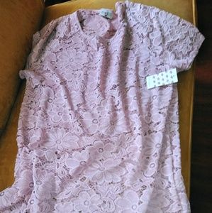 Free Kisses Rose Lace Top